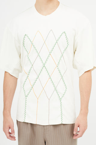 Andersson Bell Cream Embroidered Rope T-Shirt
