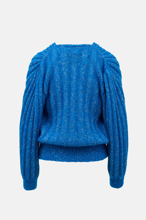 Andersson Bell Mohair Ribbed Knit Cardigan
