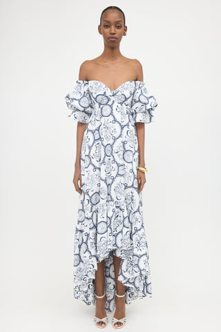 Andres Otalora Floral & Filigree Raquira Dress