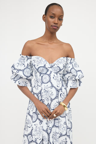 Andres Otalora Floral & Filigree Raquira Dress