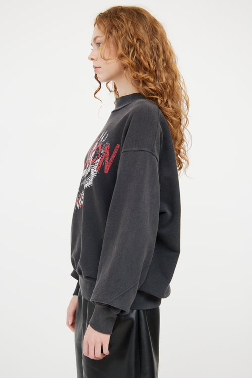 Anine Bing Grey & Multicolour Revolution Sweatshirt