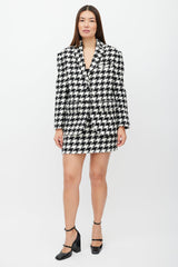 Anine Bing Black & White Woven Houndstooth Co-Ord Set