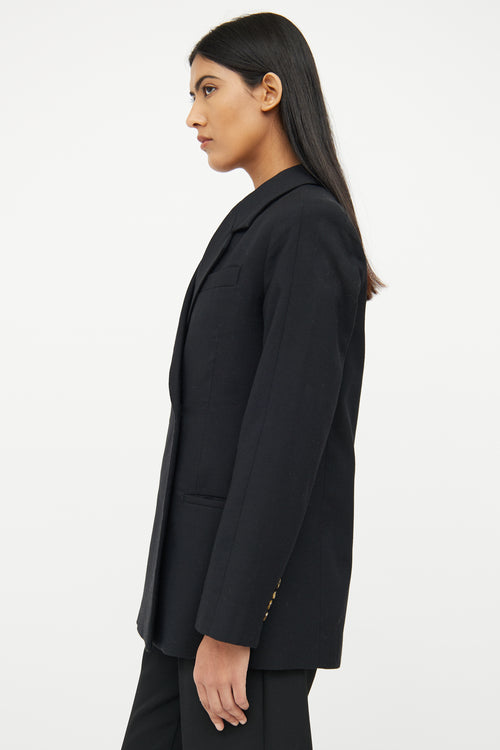 Anine Bing Black Button Long Sleeve Blazer