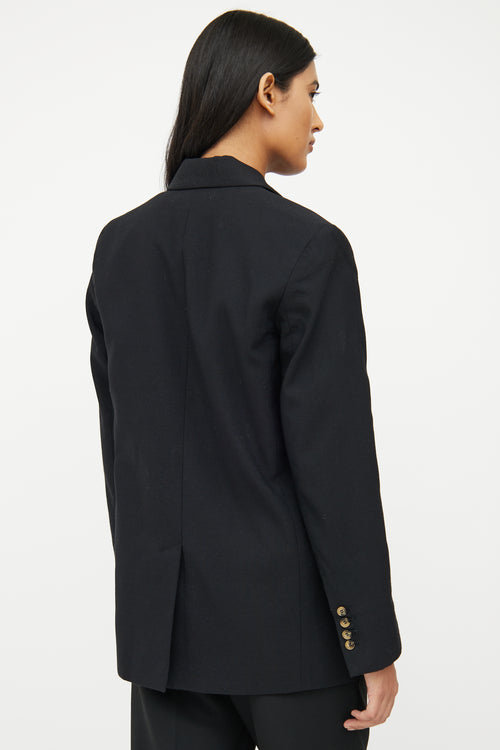 Anine Bing Black Button Long Sleeve Blazer