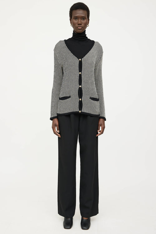 Anine Bing Knit Dave Striped Cardigan
