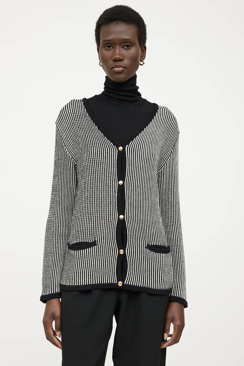 Anine Bing Knit Dave Striped Cardigan