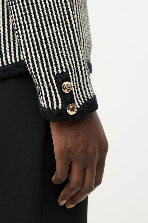 Anine Bing Knit Dave Striped Cardigan