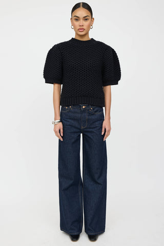Anine Bing Wool Ribbed Knit Top