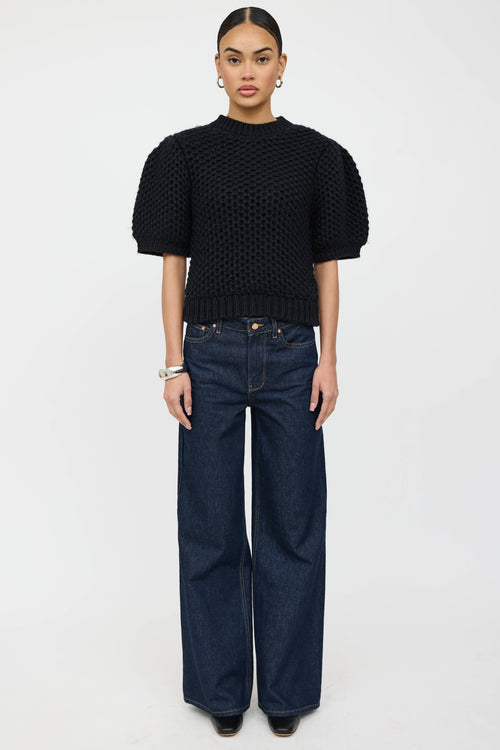 Anine Bing Wool Ribbed Knit Top