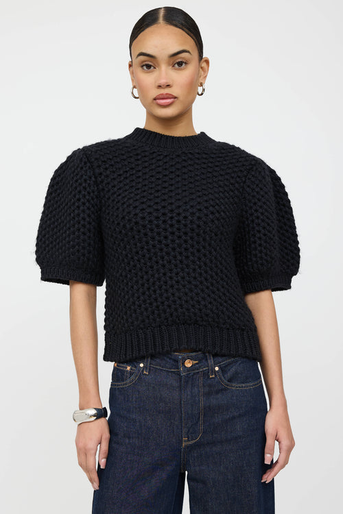Anine Bing Wool Ribbed Knit Top