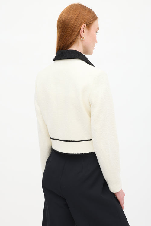 Anine Bing Cream & Black Boucle Jada Jacket