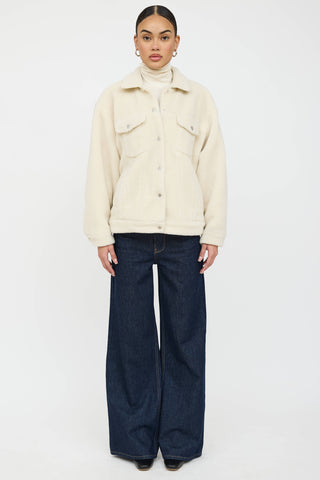 Anine Bing Rory Faux Fur Sherpa Jacket