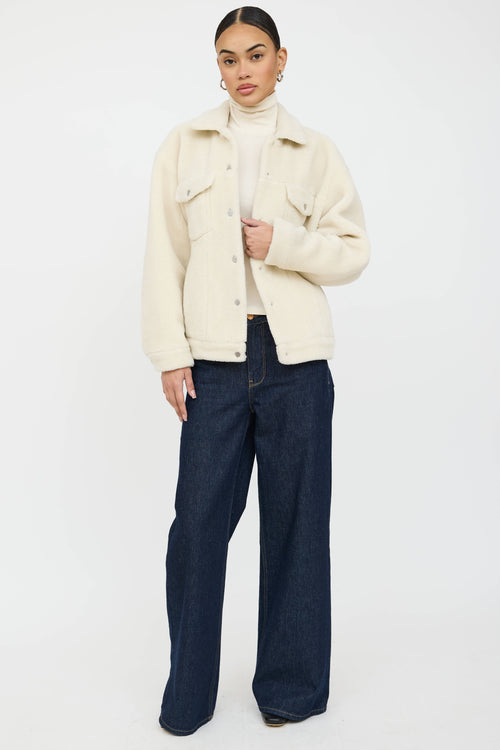 Anine Bing Rory Faux Fur Sherpa Jacket