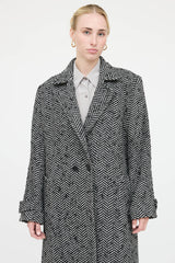 Anine Bing Double Breasted Chevron Coat