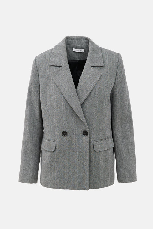 Anine Bing Herringbone Tweed Blazer