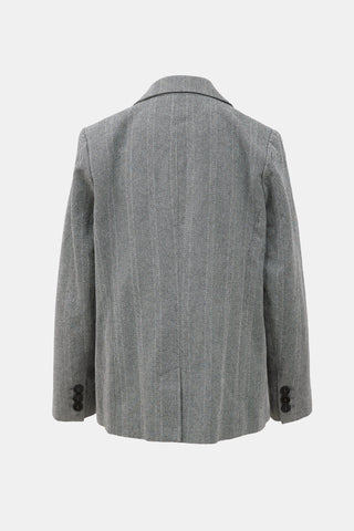 Anine Bing Herringbone Tweed Blazer