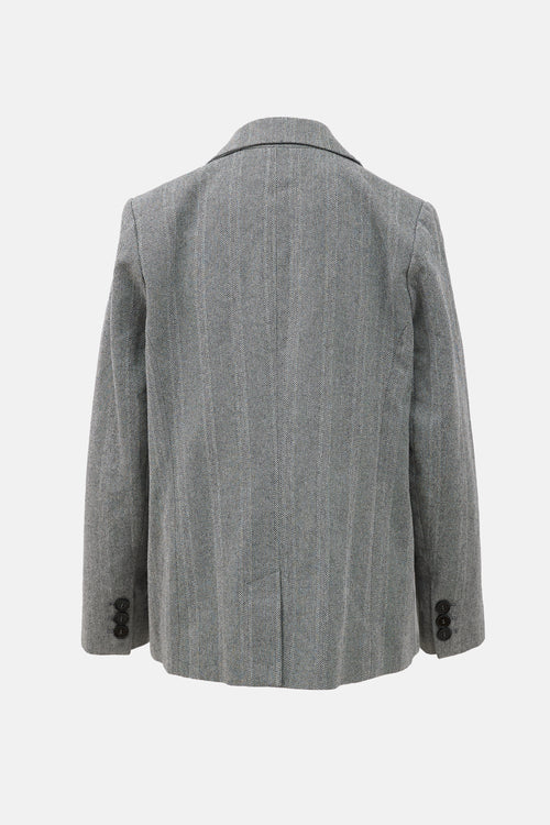 Anine Bing Herringbone Tweed Blazer