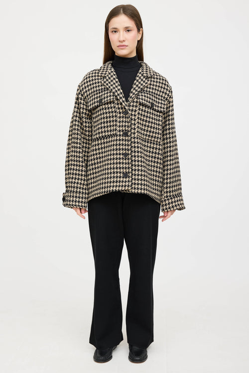 Anine Bing Houndstooth Shirt Jacket