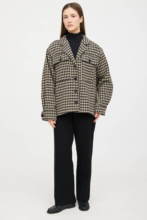 Anine Bing Houndstooth Shirt Jacket