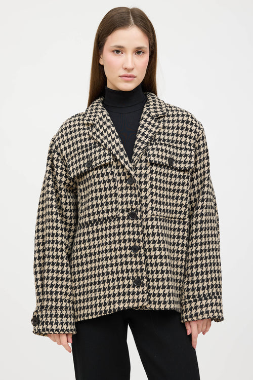 Anine Bing Houndstooth Shirt Jacket