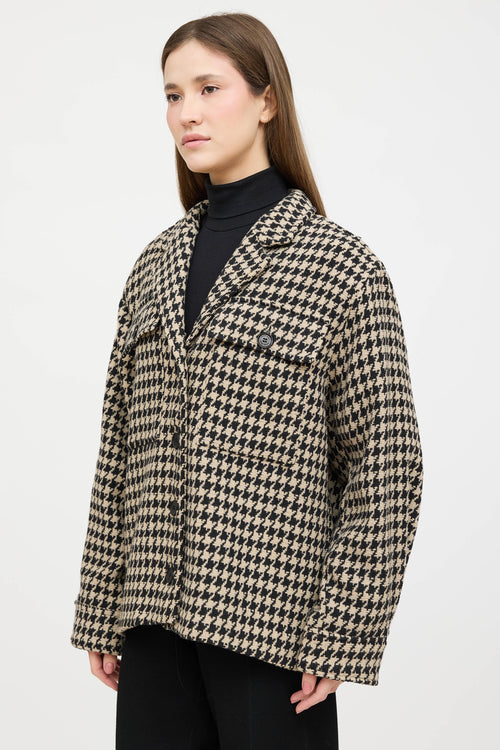 Anine Bing Houndstooth Shirt Jacket