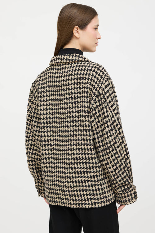 Anine Bing Houndstooth Shirt Jacket