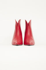 Anine Bing Red Leather Annabelle Ankle Boot
