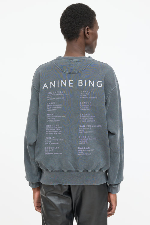 Anine Bing Stardust Graphic Crewneck Sweater
