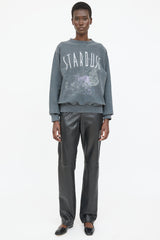 Anine Bing Stardust Graphic Crewneck Sweater