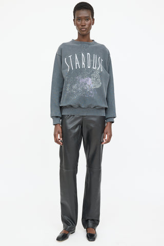 Anine Bing Stardust Graphic Crewneck Sweater
