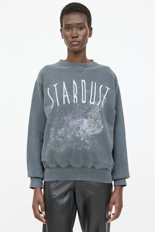 Anine Bing Stardust Graphic Crewneck Sweater