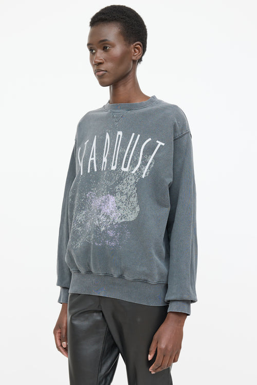 Anine Bing Stardust Graphic Crewneck Sweater