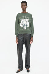Anine Bing Graphic Print Crewneck Sweater