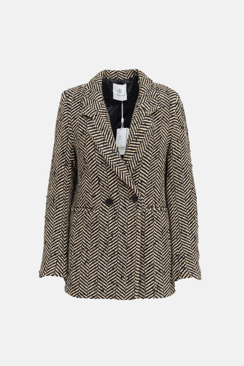 Knit Chevron Blazer