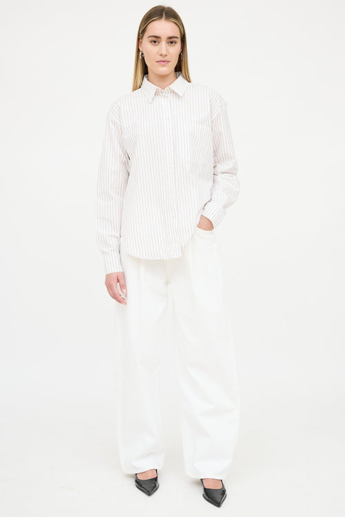 Anine Bing Striped Button Up Shirt