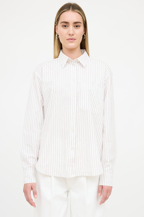 Anine Bing Striped Button Up Shirt