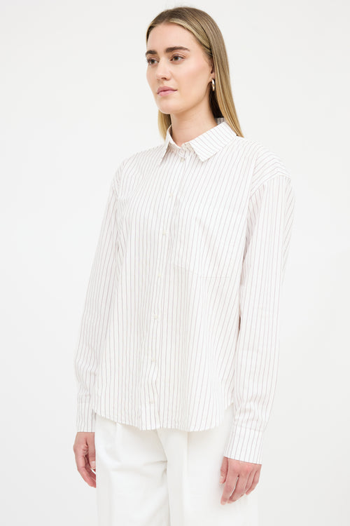 Anine Bing Striped Button Up Shirt