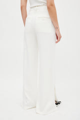 Anine Bing White Wide Flared Split Trouser