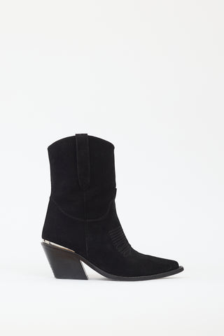 Anine Bing Black Suede Mid Tania Boot