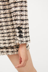 Anine Bing Pink, Black & Silver Tweed Blazer & Short Set