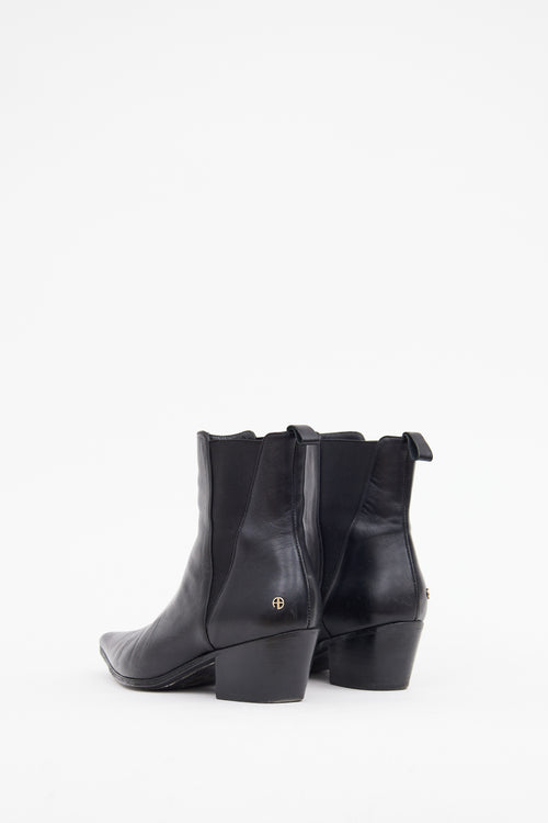 Anine Bing Black Bekah Flat Ankle Boot