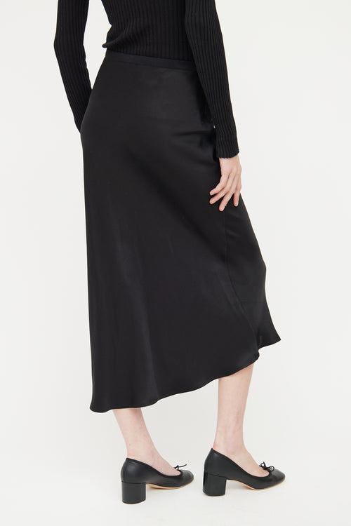 Anine Bing Black Silk Maxi Skirt