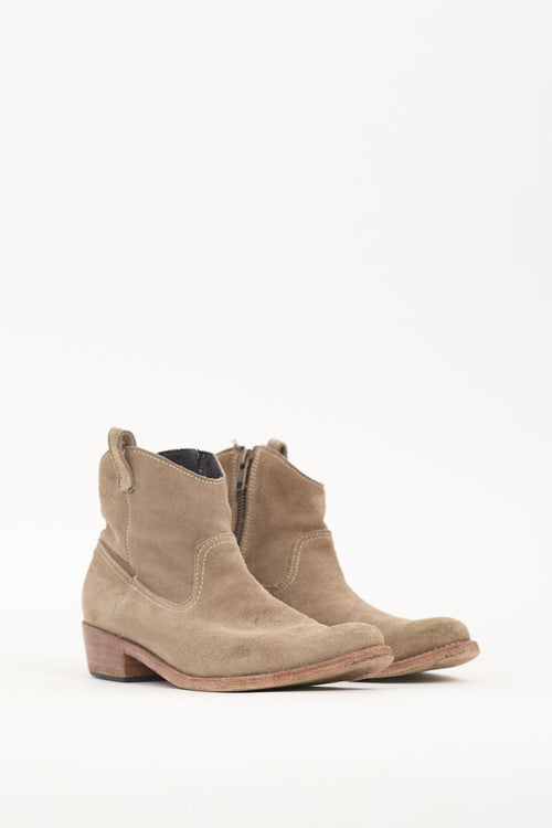 Anine Bing Brown Suede Ankle Boot