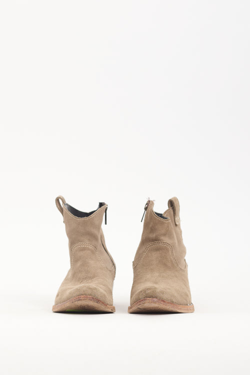 Anine Bing Brown Suede Ankle Boot