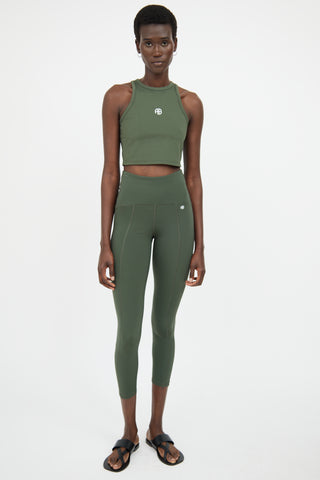 Anine Bing Green Sports Bra & Legging Set