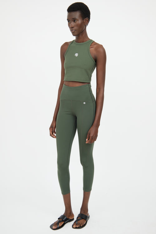 Anine Bing Green Sports Bra & Legging Set