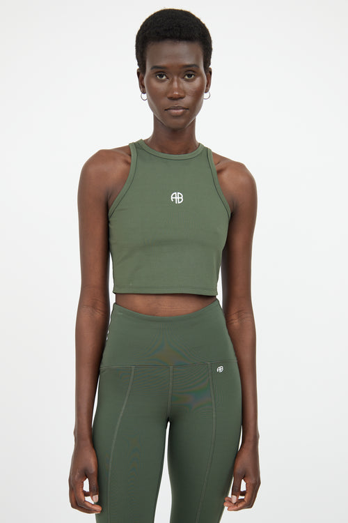 Anine Bing Green Sports Bra & Legging Set