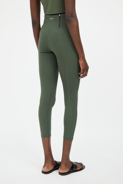 Anine Bing Green Sports Bra & Legging Set