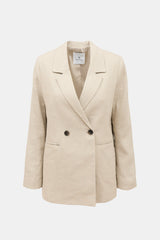 Anine Bing Linen Double Breasted Blazer