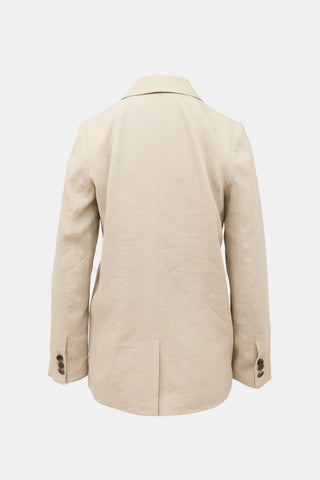Anine Bing Linen Double Breasted Blazer